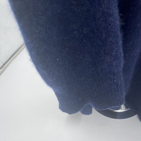 Grant Thomas Sweater Mens Small 2-Ply Cashmere Pullover V-Neck Blue Long Sleeve - Picture 3 of 6